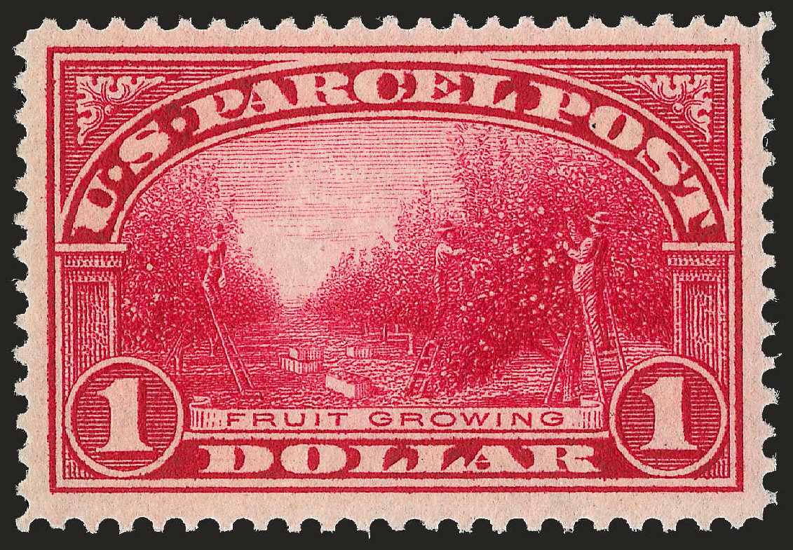 Cost of US Stamps Scott Cat. #Q12 - US$1.00 1913 Parcel Post. Robert Siegel Auction Galleries, Jun 2010, Sale 992, Lot 2671