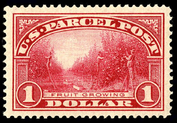 Cost of US Stamp Scott Q12 - US$1.00 1913 Parcel Post. Matthew Bennett International, Dec 2008, Sale 330, Lot 1944