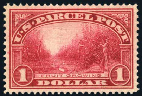 US Stamp Price Scott Q12 - 1913 US$1.00 Parcel Post. Harmer-Schau Auction Galleries, Aug 2011, Sale 90, Lot 1854