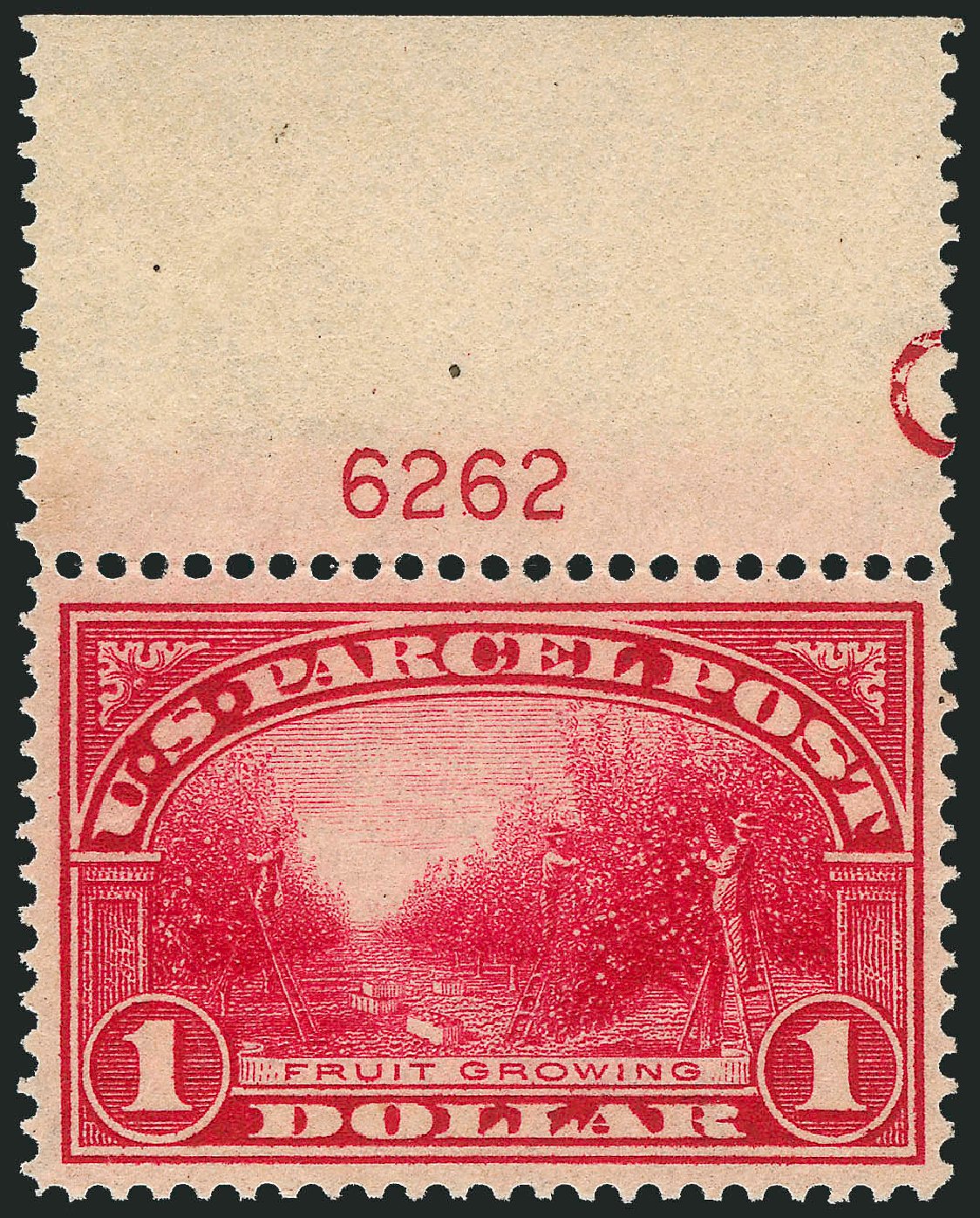 Costs of US Stamp Scott Catalog Q12: 1913 US$1.00 Parcel Post. Robert Siegel Auction Galleries, Nov 2013, Sale 1061, Lot 4234