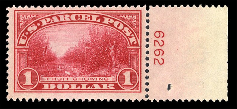 Cost of US Stamp Scott Catalogue Q12 - 1913 US$1.00 Parcel Post. Cherrystone Auctions, Jun 2011, Sale 201106, Lot 235