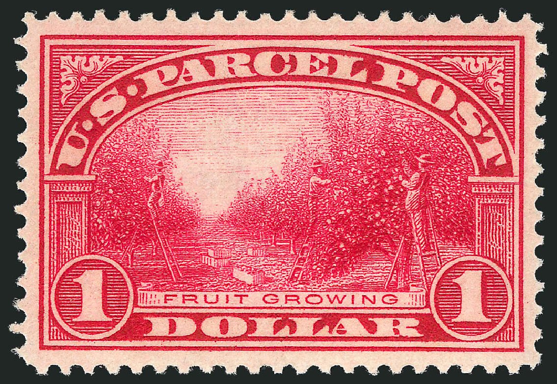 Values of US Stamp Scott # Q12: US$1.00 1913 Parcel Post. Robert Siegel Auction Galleries, May 2013, Sale 1044, Lot 335