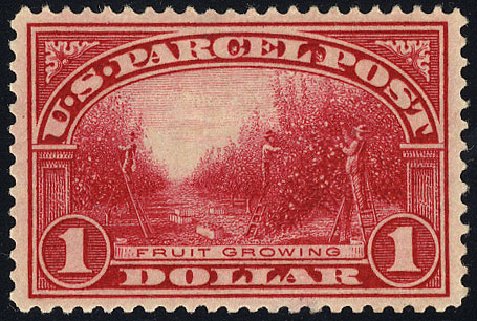 US Stamp Value Scott Q12: US$1.00 1913 Parcel Post. Cherrystone Auctions, Nov 2009, Sale 200911, Lot 3172