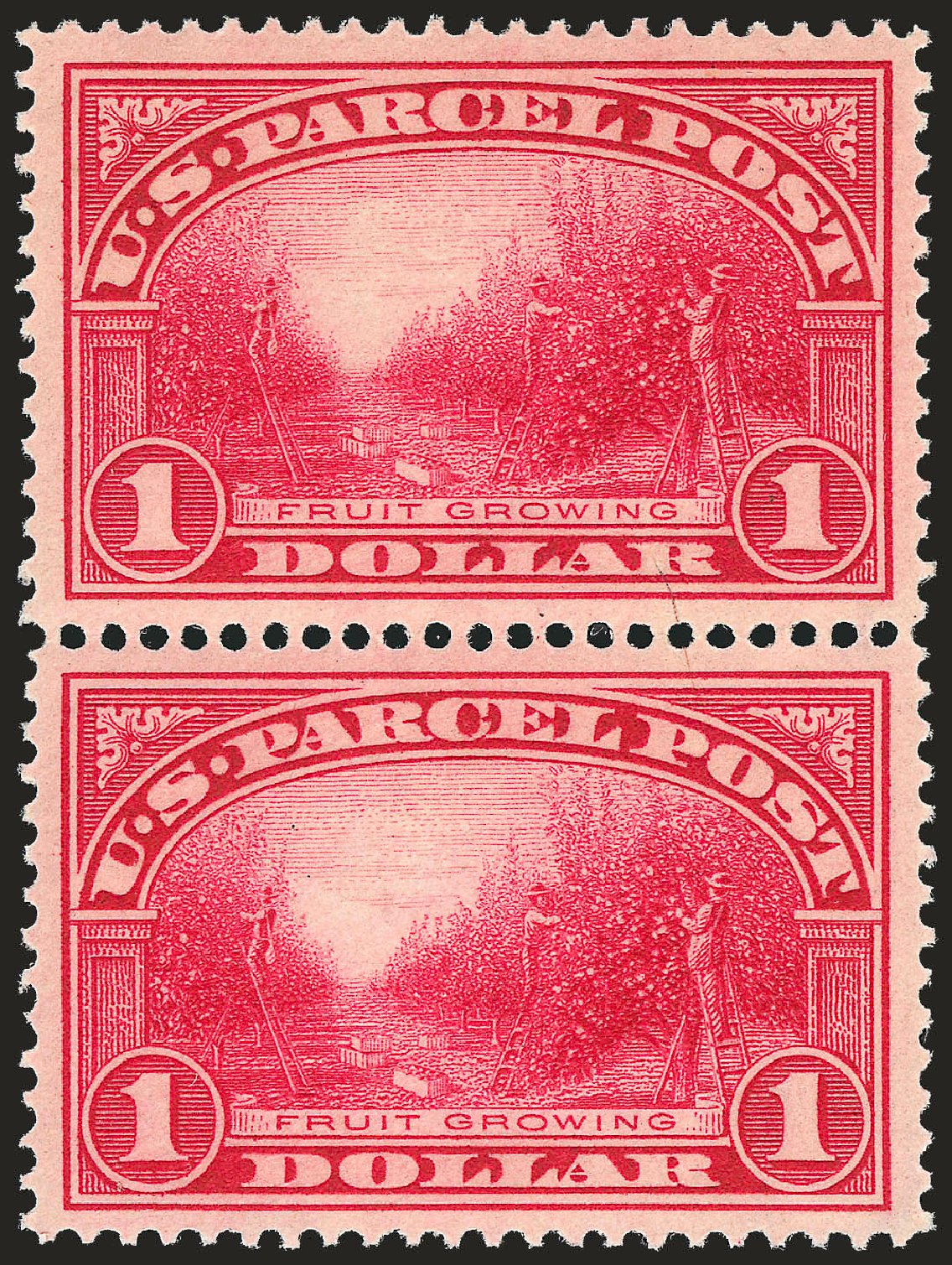 US Stamp Values Scott Cat. #Q12: 1913 US$1.00 Parcel Post. Robert Siegel Auction Galleries, Sep 2009, Sale 976, Lot 2362