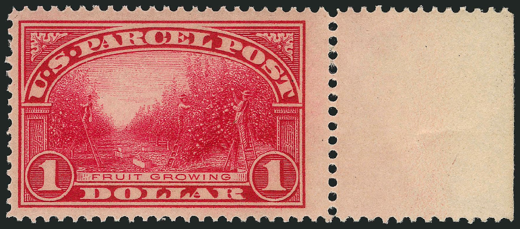 Costs of US Stamp Scott #Q12 - US$1.00 1913 Parcel Post. Robert Siegel Auction Galleries, Mar 2014, Sale 1067, Lot 1743