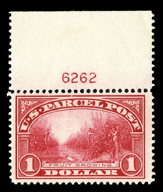US Stamps Values Scott Catalogue Q12 - 1913 US$1.00 Parcel Post. Spink Shreves Galleries, May 2014, Sale 148, Lot 403