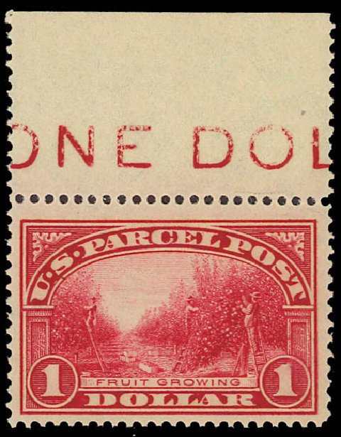 Cost of US Stamp Scott Catalog # Q12 - 1913 US$1.00 Parcel Post. Daniel Kelleher Auctions, Jun 2012, Sale 630, Lot 2126
