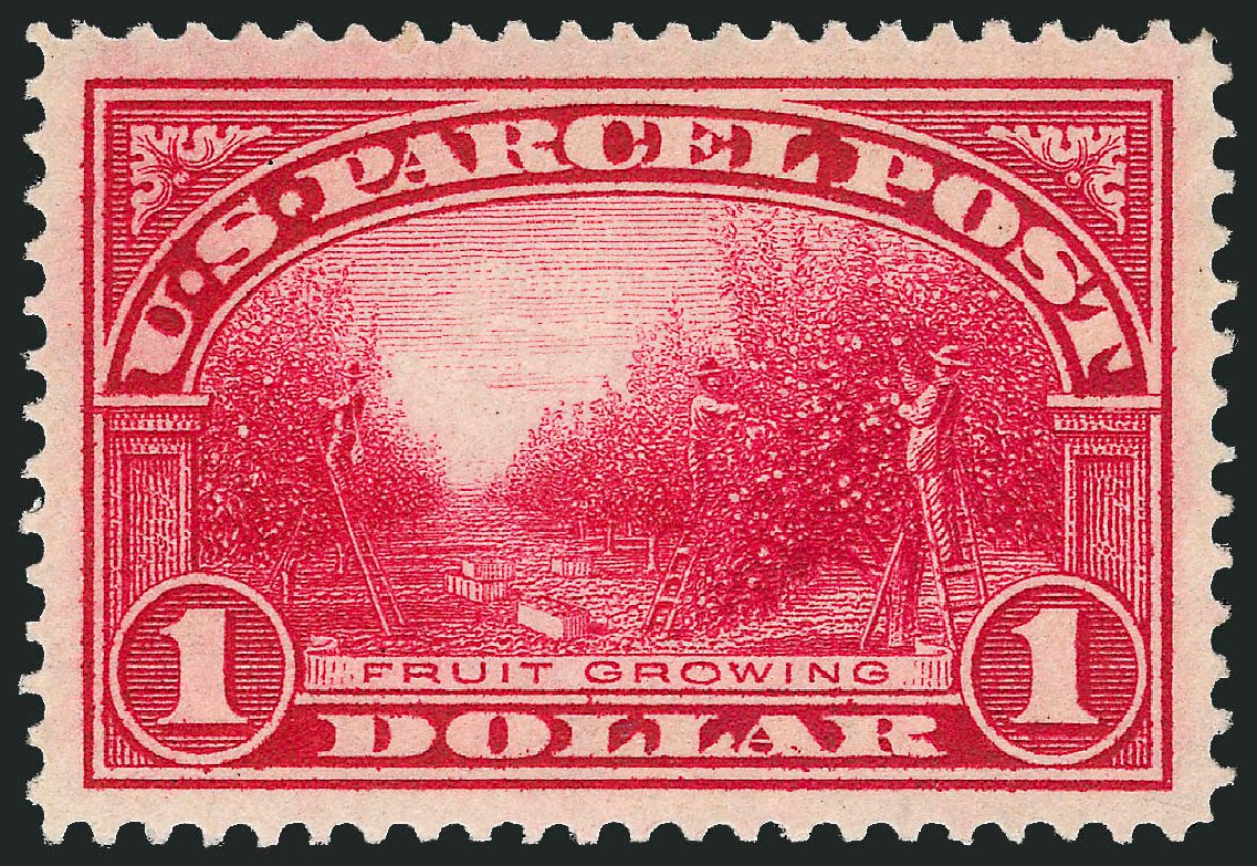 Values of US Stamps Scott Catalog Q12: 1913 US$1.00 Parcel Post. Robert Siegel Auction Galleries, Oct 2011, Sale 1014, Lot 2446