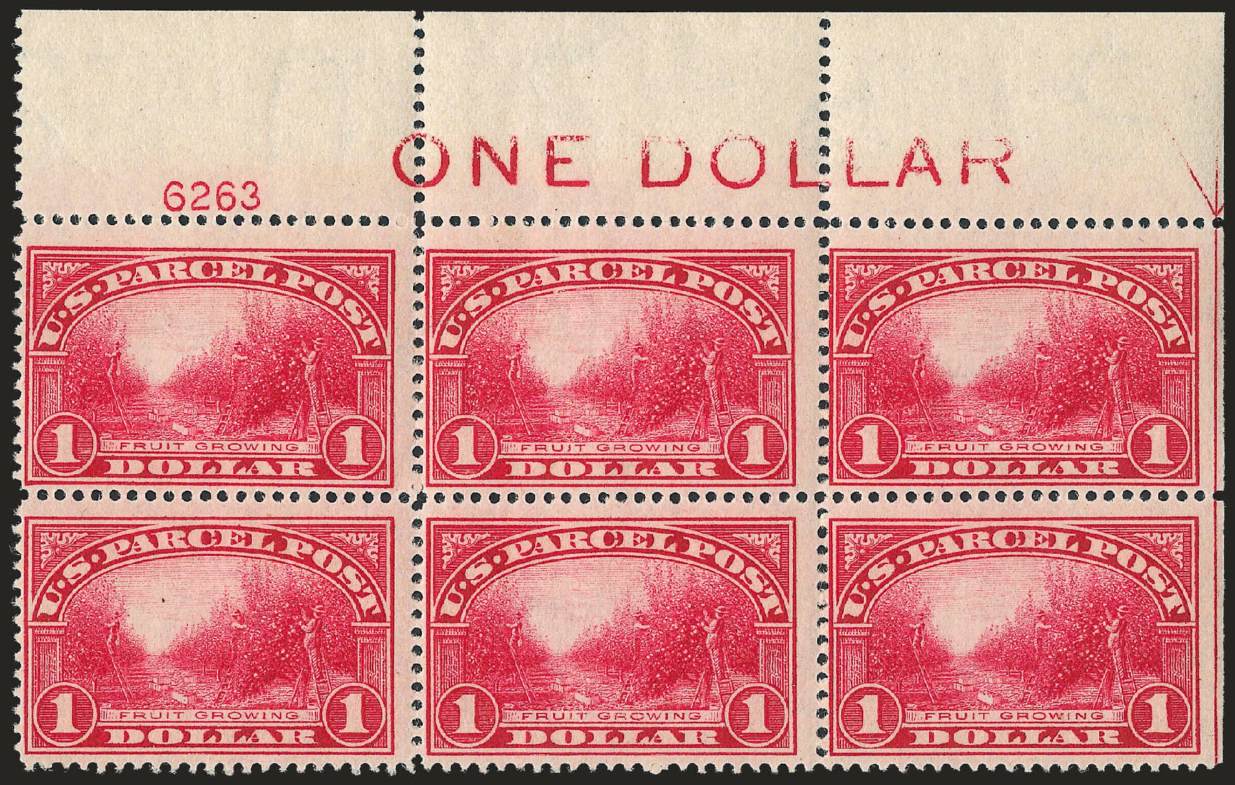 Cost of US Stamps Scott Catalogue Q12 - US$1.00 1913 Parcel Post. Robert Siegel Auction Galleries, Apr 2009, Sale 971, Lot 2216