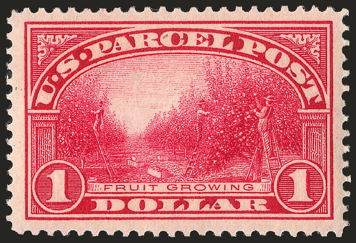 Cost of US Stamp Scott Catalog Q12: US$1.00 1913 Parcel Post. Robert Siegel Auction Galleries, Apr 2010, Sale 984, Lot 1196