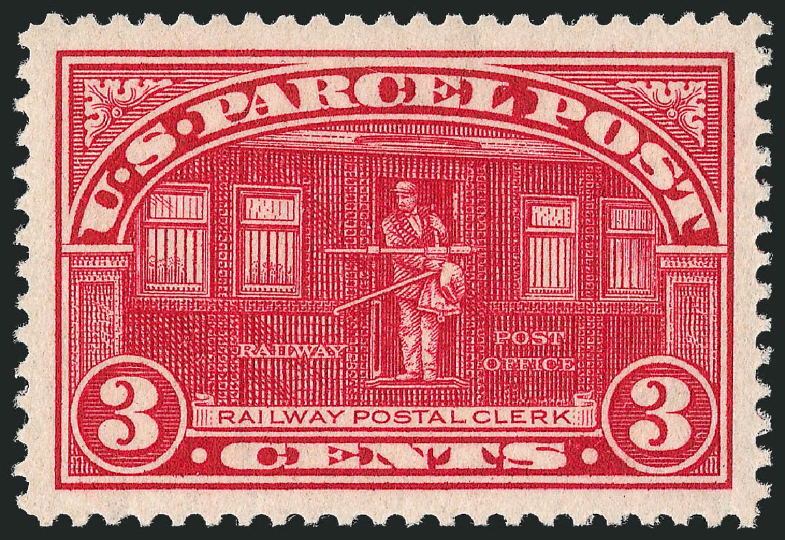 Value of US Stamp Scott Catalog # Q3 - 3c 1913 Parcel Post. Robert Siegel Auction Galleries, Dec 2010, Sale 1000, Lot 1297