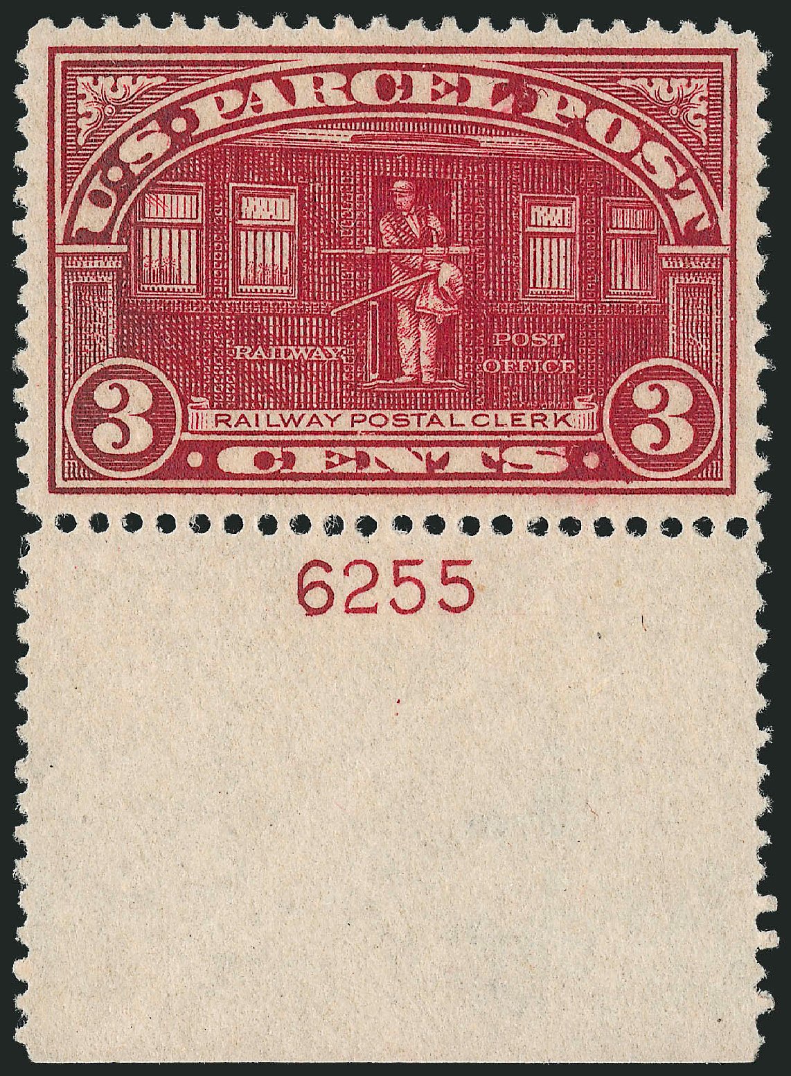 Value of US Stamp Scott Catalog Q3 - 1913 3c Parcel Post. Robert Siegel Auction Galleries, Jun 2011, Sale 1011, Lot 907