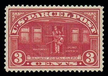 US Stamp Value Scott Catalogue # Q3 - 3c 1913 Parcel Post. Matthew Bennett International, Jun 2007, Sale 319, Lot 1744