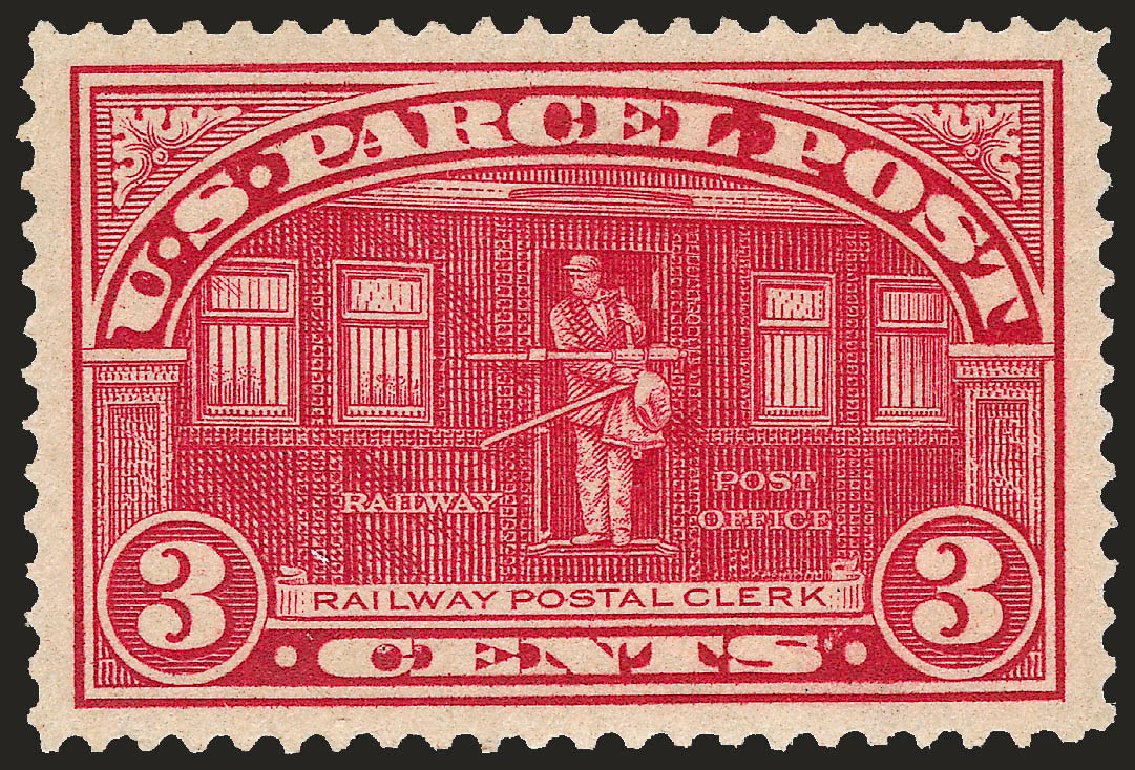 US Stamp Price Scott Catalog Q3 - 1913 3c Parcel Post. Robert Siegel Auction Galleries, Dec 2008, Sale 967, Lot 5175