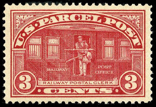 US Stamps Prices Scott Catalogue Q3: 1913 3c Parcel Post. Matthew Bennett International, Apr 2008, Sale 326, Lot 723