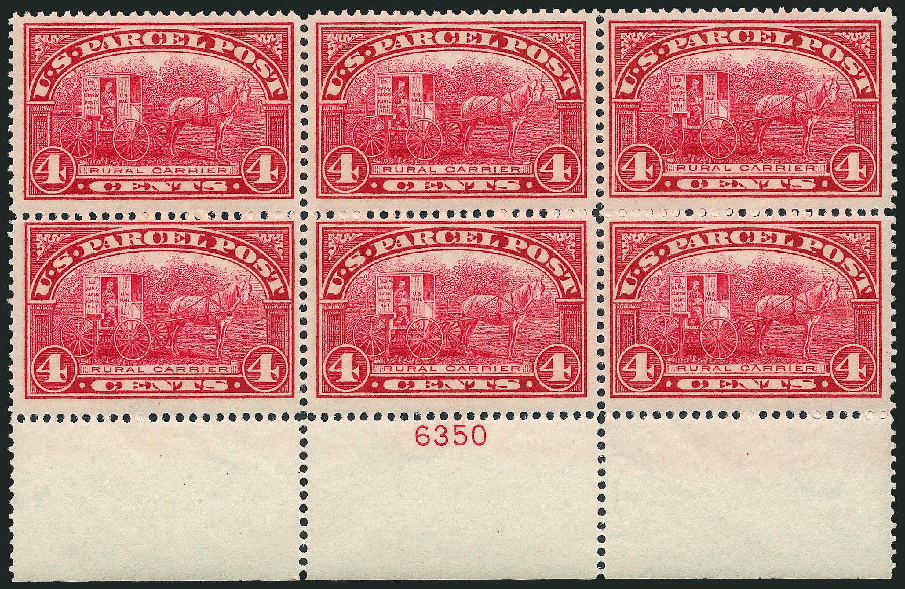 Price of US Stamp Scott Catalog # Q4: 1913 4c Parcel Post. Robert Siegel Auction Galleries, Apr 2009, Sale 971, Lot 2067