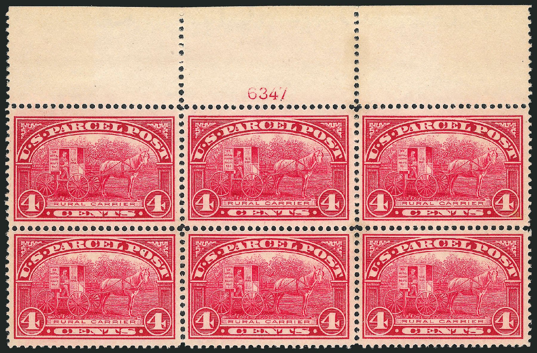 Value of US Stamps Scott # Q4 - 4c 1913 Parcel Post. Robert Siegel Auction Galleries, Jun 2011, Sale 1011, Lot 908