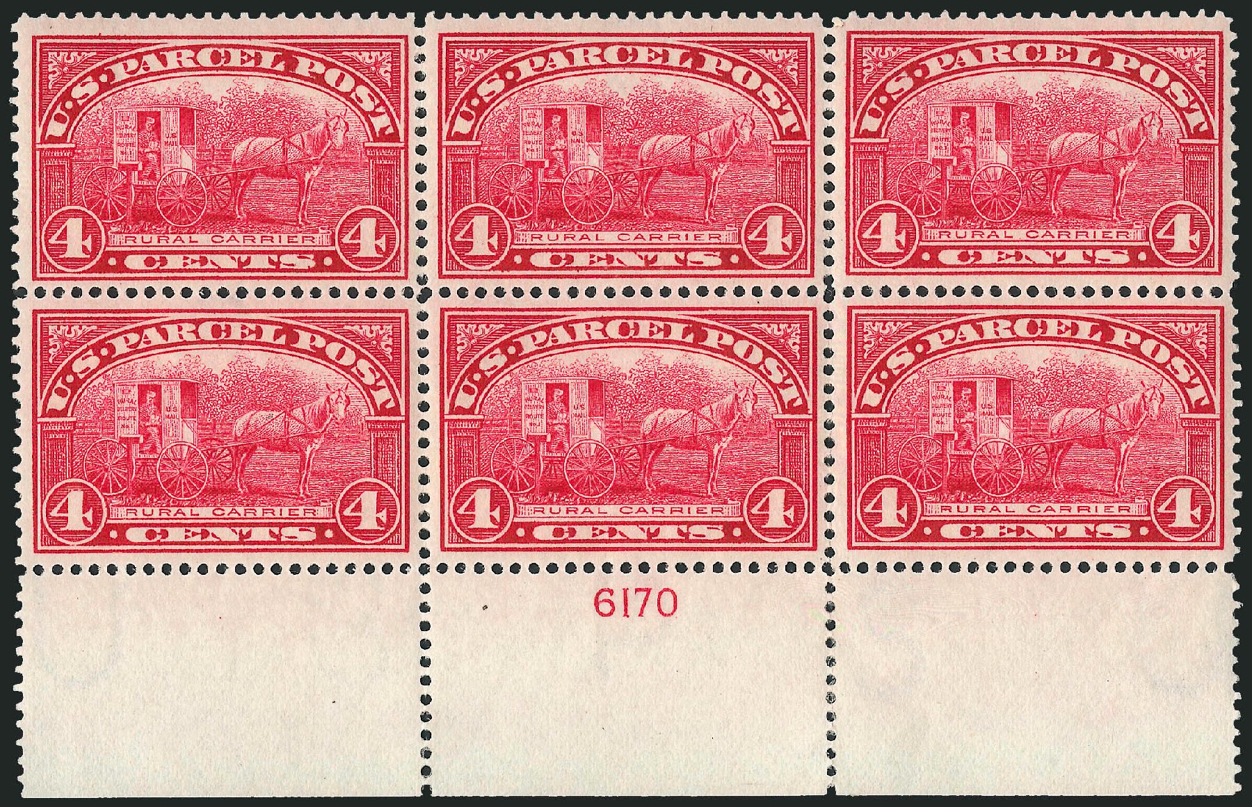 Value of US Stamp Scott Cat. Q4 - 4c 1913 Parcel Post. Robert Siegel Auction Galleries, Apr 2009, Sale 971, Lot 2058