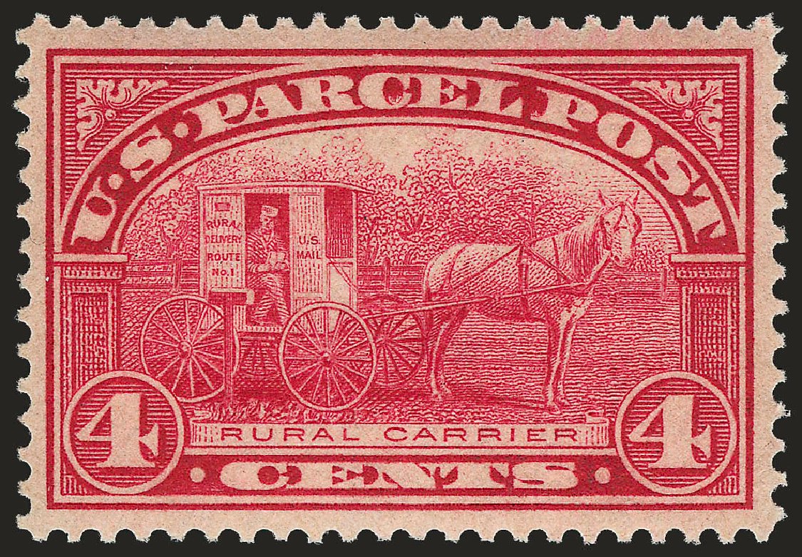 US Stamps Price Scott Q4: 1913 4c Parcel Post. Robert Siegel Auction Galleries, Jun 2009, Sale 975, Lot 2268
