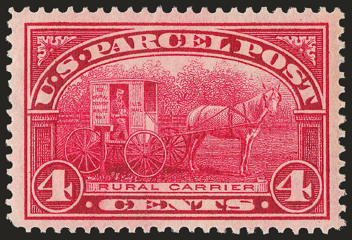 Value of US Stamp Scott Catalog Q4 - 1913 4c Parcel Post. Robert Siegel Auction Galleries, Sep 2009, Sale 968B, Lot 870