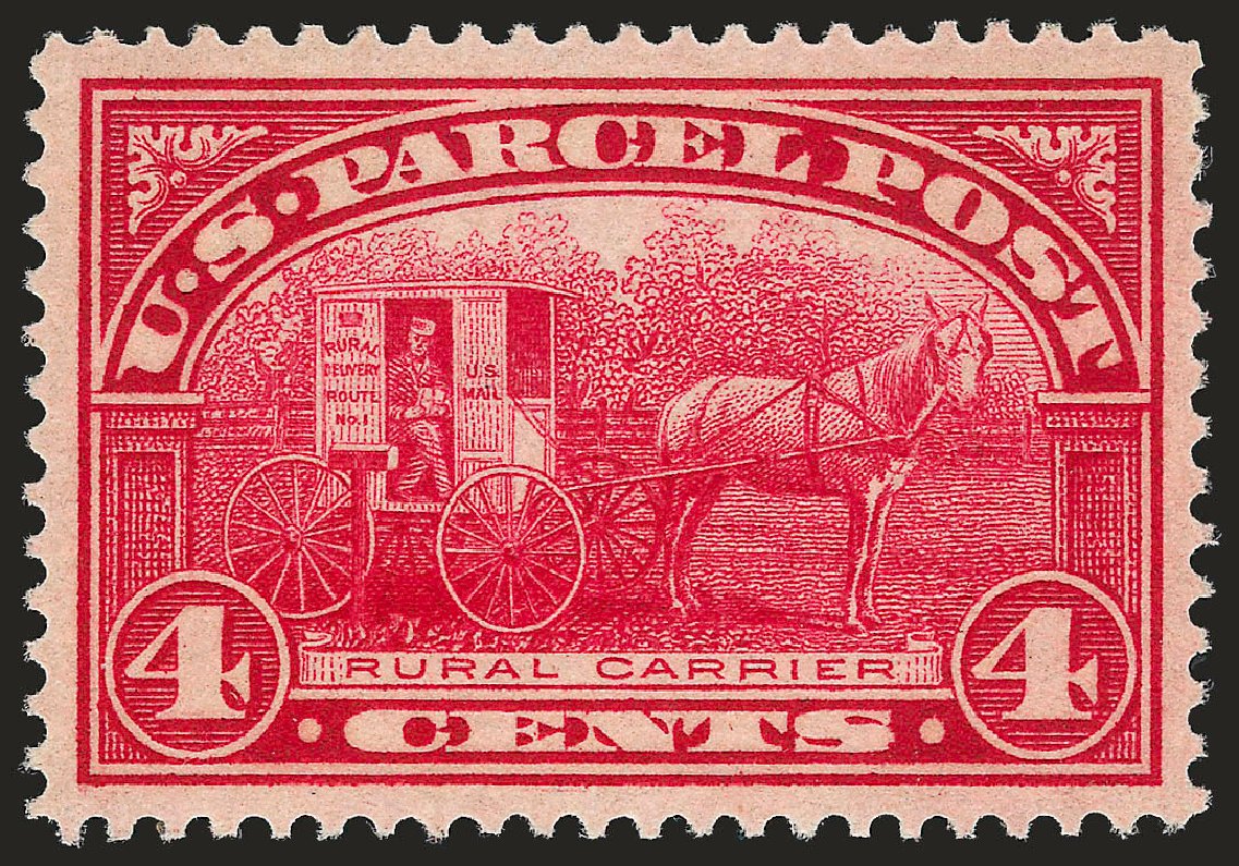 Costs of US Stamps Scott Q4 - 1913 4c Parcel Post. Robert Siegel Auction Galleries, Jun 2010, Sale 992, Lot 2661