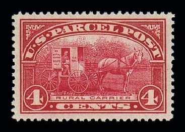 Prices of US Stamps Scott Catalogue # Q4 - 1913 4c Parcel Post. Matthew Bennett International, Jun 2007, Sale 319, Lot 1745