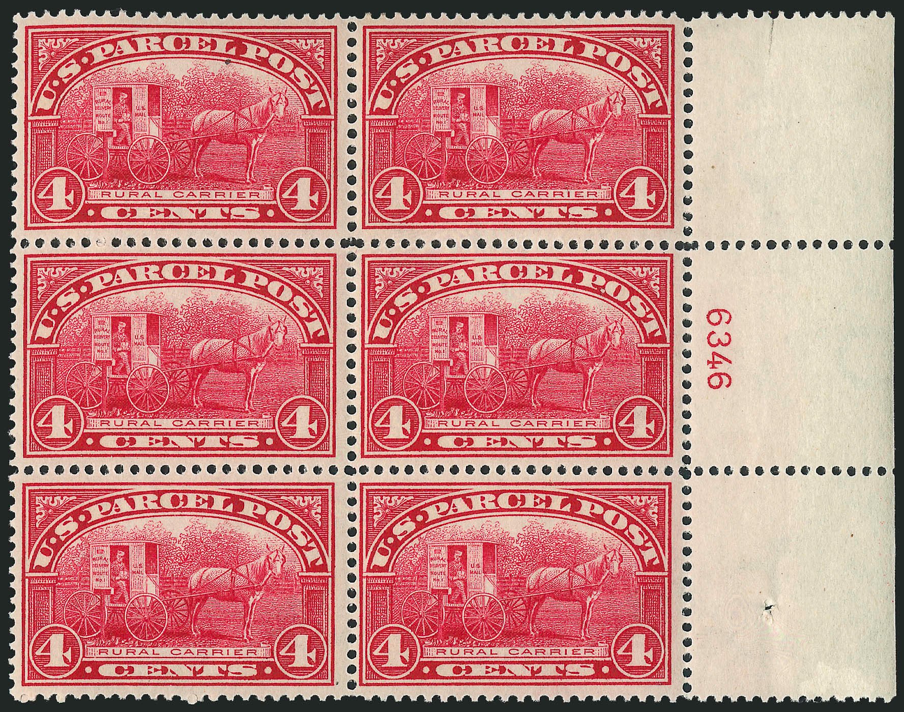 Cost of US Stamp Scott # Q4 - 4c 1913 Parcel Post. Robert Siegel Auction Galleries, Apr 2009, Sale 971, Lot 2065