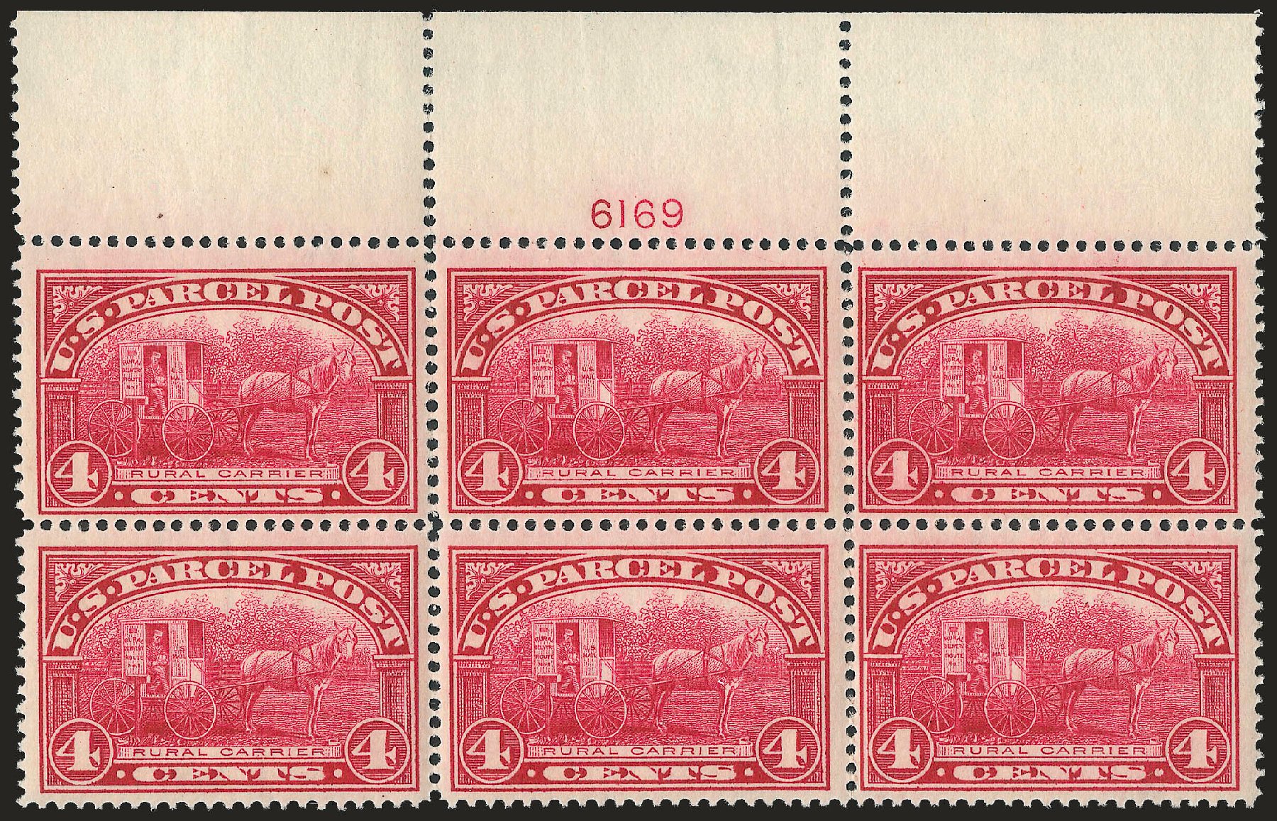 Value of US Stamps Scott # Q4: 1913 4c Parcel Post. Robert Siegel Auction Galleries, Dec 2009, Sale 982, Lot 6172