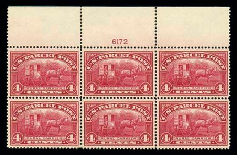 US Stamp Value Scott Catalog # Q4 - 1913 4c Parcel Post. Matthew Bennett International, Dec 2007, Sale 325, Lot 2543