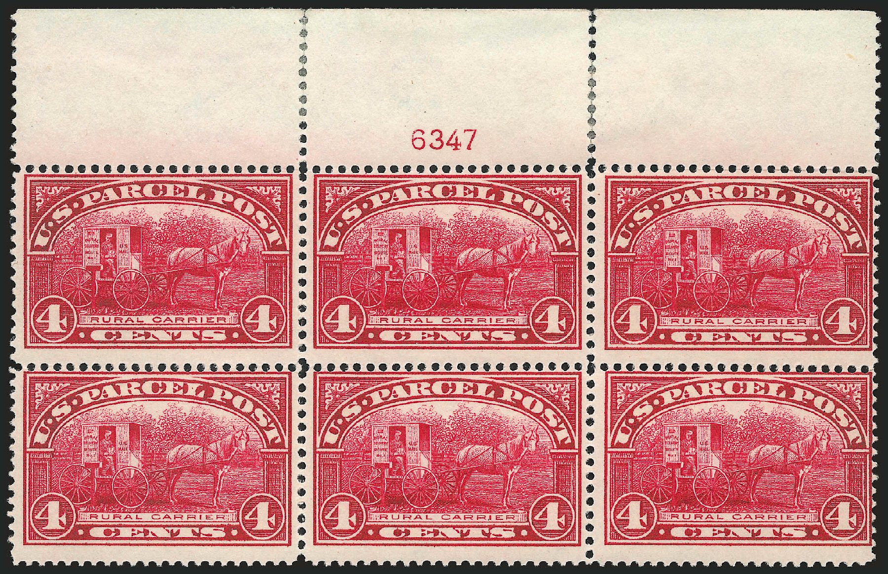 Cost of US Stamps Scott Catalogue Q4 - 1913 4c Parcel Post. Robert Siegel Auction Galleries, Dec 2009, Sale 982, Lot 6173