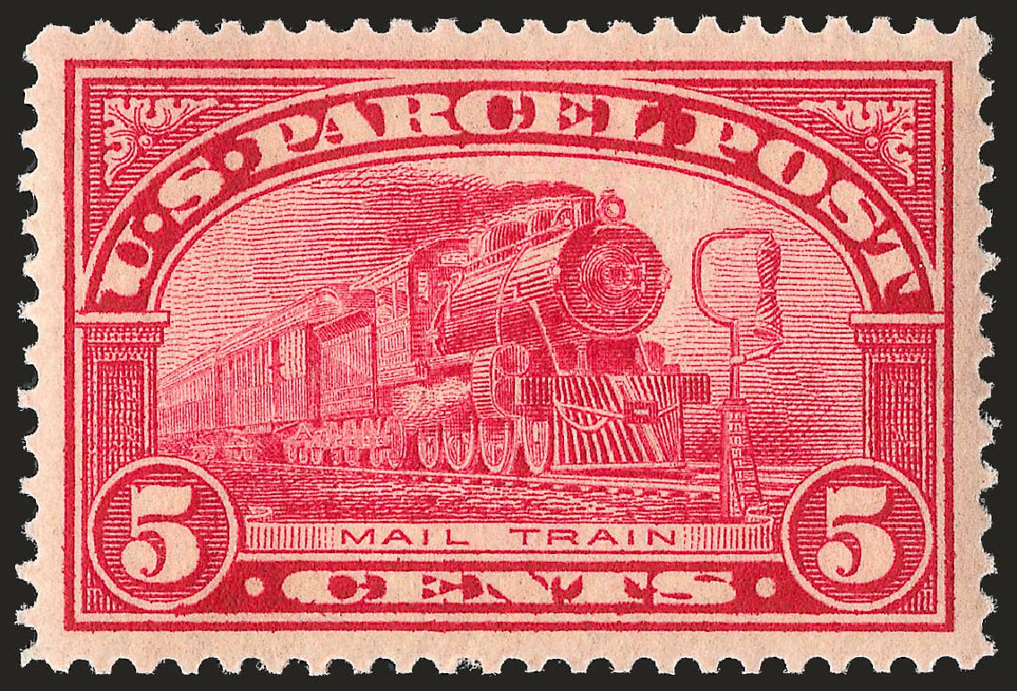 US Stamps Values Scott Catalog Q5 - 1913 5c Parcel Post. Robert Siegel Auction Galleries, Apr 2010, Sale 984, Lot 1188