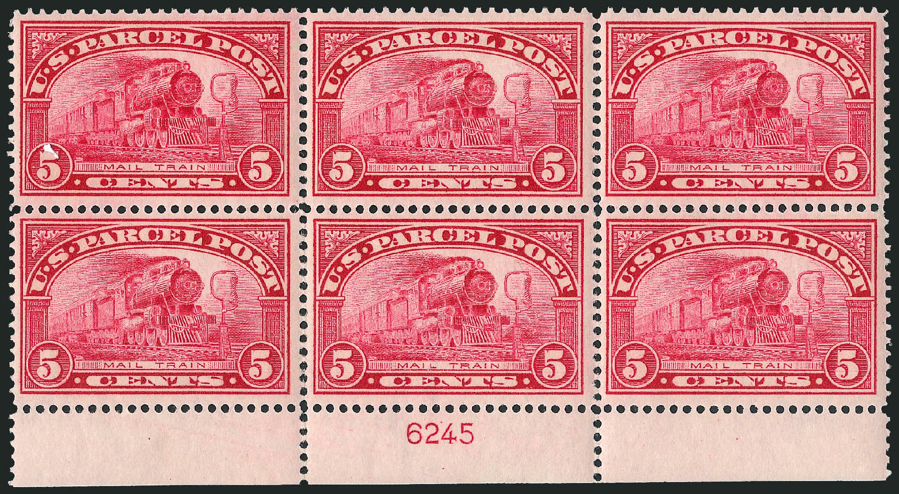 US Stamps Value Scott Cat. # Q5 - 1913 5c Parcel Post. Robert Siegel Auction Galleries, Apr 2009, Sale 971, Lot 2089