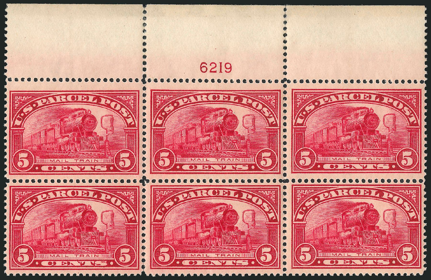 Value of US Stamps Scott Catalogue # Q5: 1913 5c Parcel Post. Robert Siegel Auction Galleries, Jun 2011, Sale 1011, Lot 910