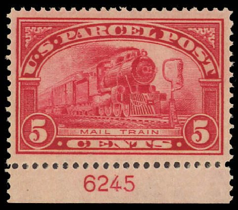 Price of US Stamps Scott Cat. Q5: 5c 1913 Parcel Post. Daniel Kelleher Auctions, Aug 2012, Sale 631, Lot 1791
