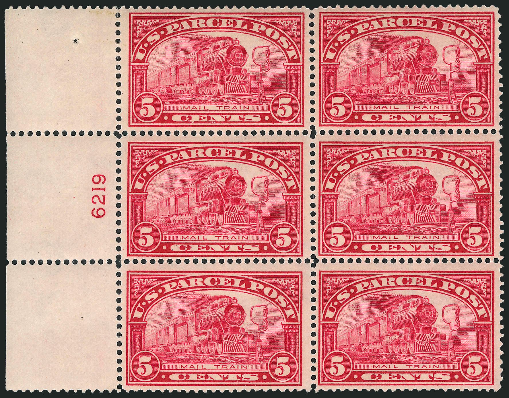 Values of US Stamp Scott #Q5 - 1913 5c Parcel Post. Robert Siegel Auction Galleries, Apr 2009, Sale 971, Lot 2084