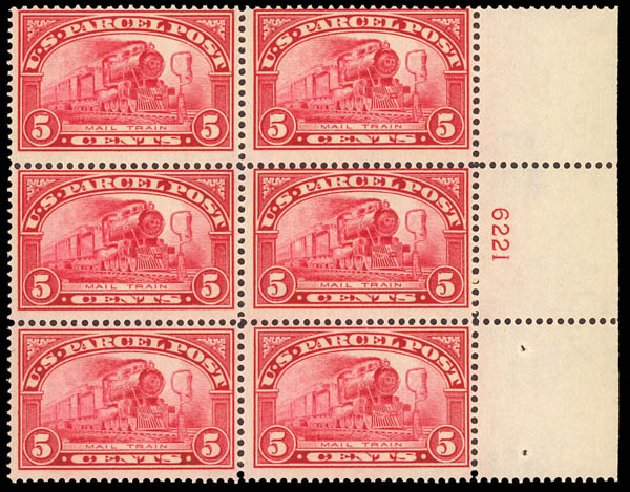 Value of US Stamps Scott Cat. #Q5 - 1913 5c Parcel Post. Daniel Kelleher Auctions, Aug 2012, Sale 631, Lot 1793