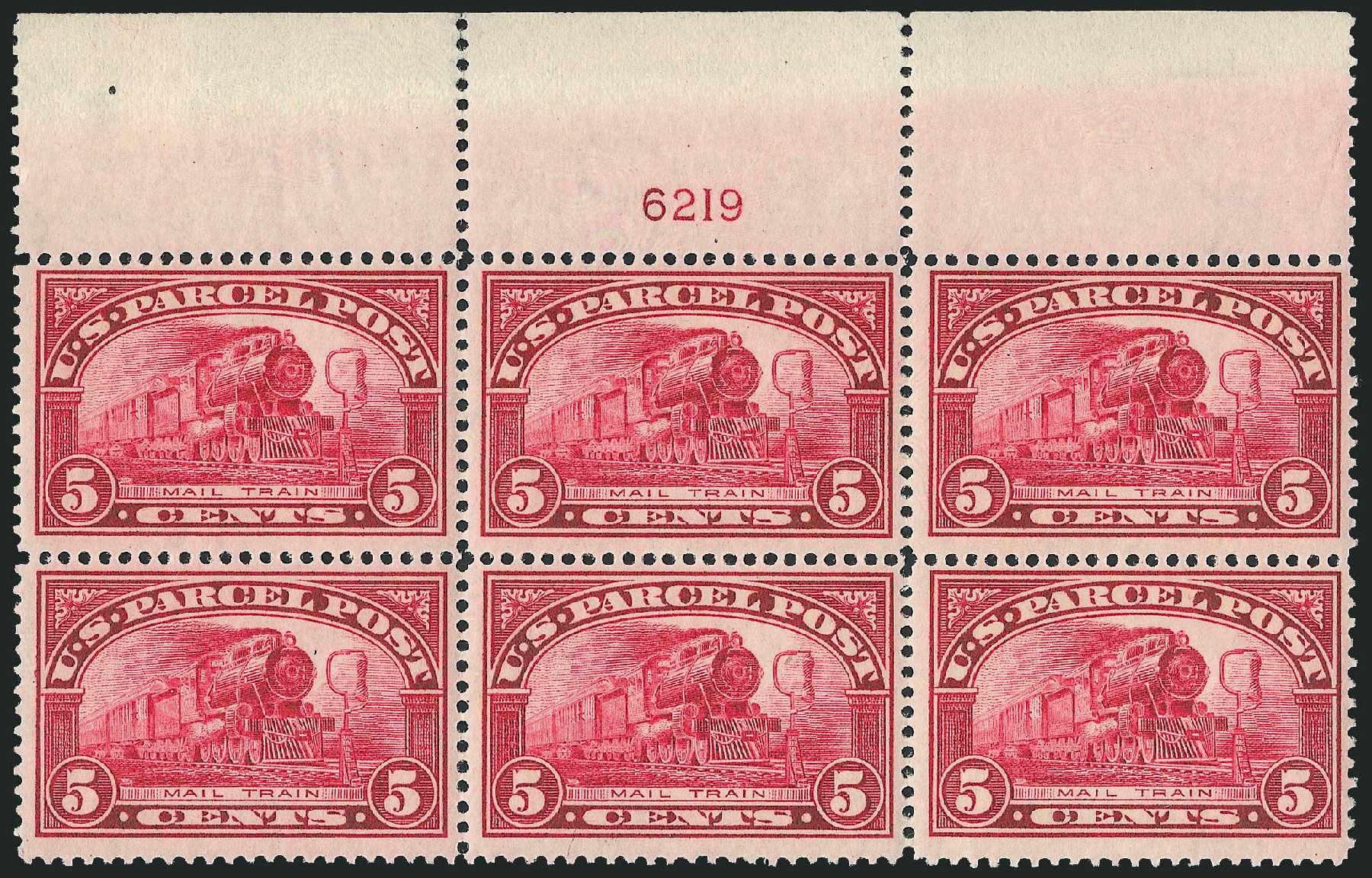 Values of US Stamp Scott # Q5: 1913 5c Parcel Post. Robert Siegel Auction Galleries, Apr 2009, Sale 971, Lot 2083