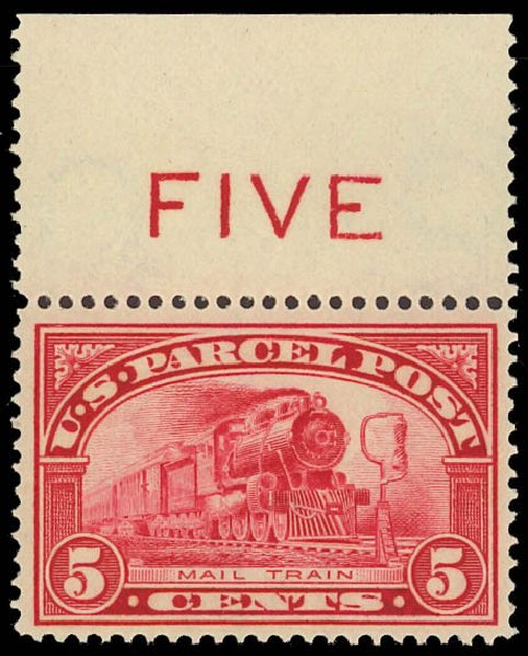 US Stamp Prices Scott # Q5: 1913 5c Parcel Post. Daniel Kelleher Auctions, Jun 2012, Sale 630, Lot 2116
