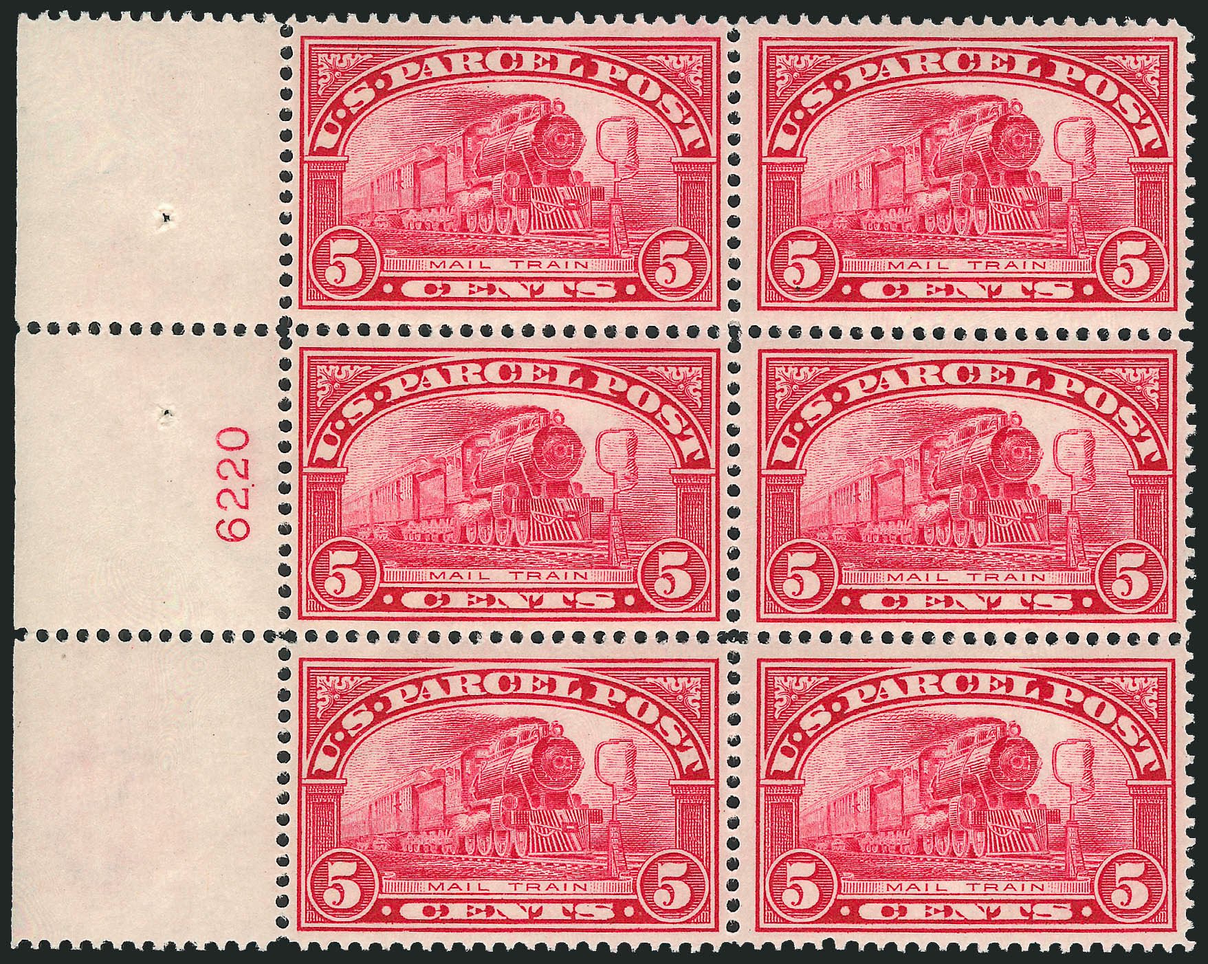 Cost of US Stamp Scott Catalog Q5 - 1913 5c Parcel Post. Robert Siegel Auction Galleries, Apr 2009, Sale 971, Lot 2086