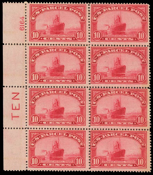 US Stamp Value Scott Catalogue #Q6 - 10c 1913 Parcel Post. Daniel Kelleher Auctions, Apr 2012, Sale 629, Lot 487