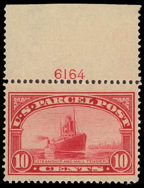US Stamps Price Scott # Q6 - 10c 1913 Parcel Post. Daniel Kelleher Auctions, Apr 2013, Sale 636, Lot 607