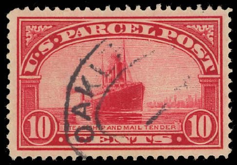 US Stamp Value Scott Cat. #Q6: 1913 10c Parcel Post. Daniel Kelleher Auctions, Jun 2012, Sale 630, Lot 2118