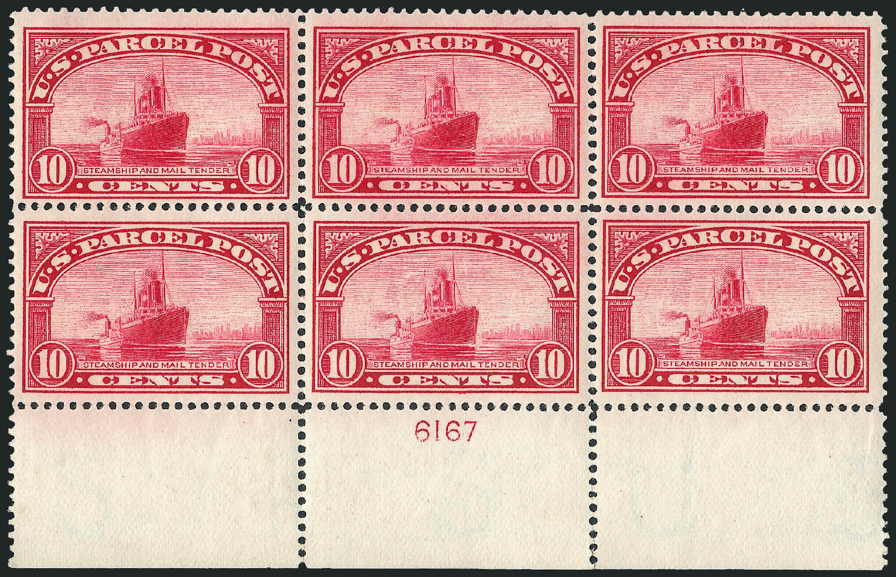 Cost of US Stamps Scott # Q6 - 10c 1913 Parcel Post. Robert Siegel Auction Galleries, Apr 2009, Sale 971, Lot 2108