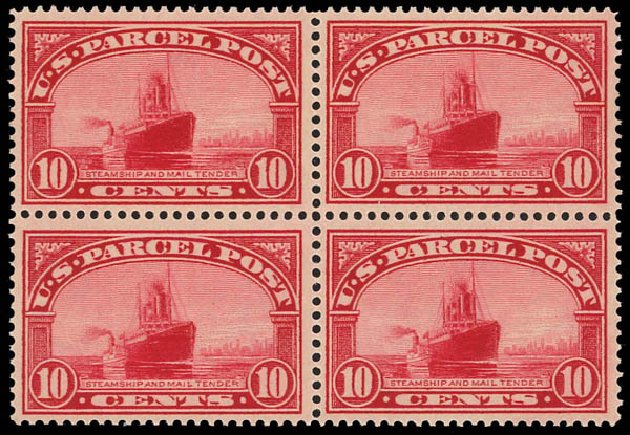 Price of US Stamp Scott Cat. # Q6 - 1913 10c Parcel Post. Daniel Kelleher Auctions, Jul 2011, Sale 625, Lot 1191