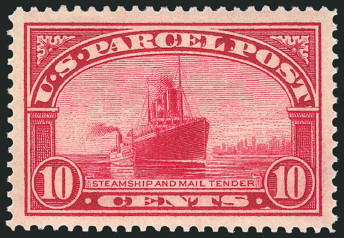 US Stamps Values Scott Cat. # Q6: 1913 10c Parcel Post. Robert Siegel Auction Galleries, Mar 2012, Sale 1019, Lot 984