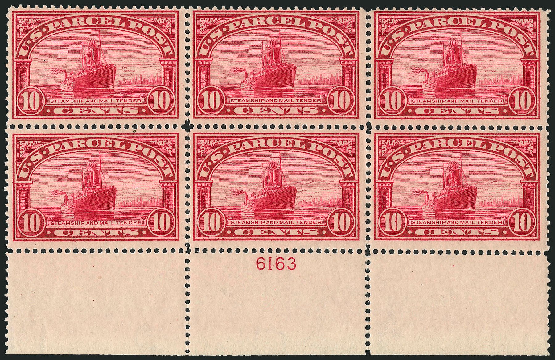 US Stamp Prices Scott Catalogue # Q6: 10c 1913 Parcel Post. Robert Siegel Auction Galleries, Apr 2009, Sale 971, Lot 2105