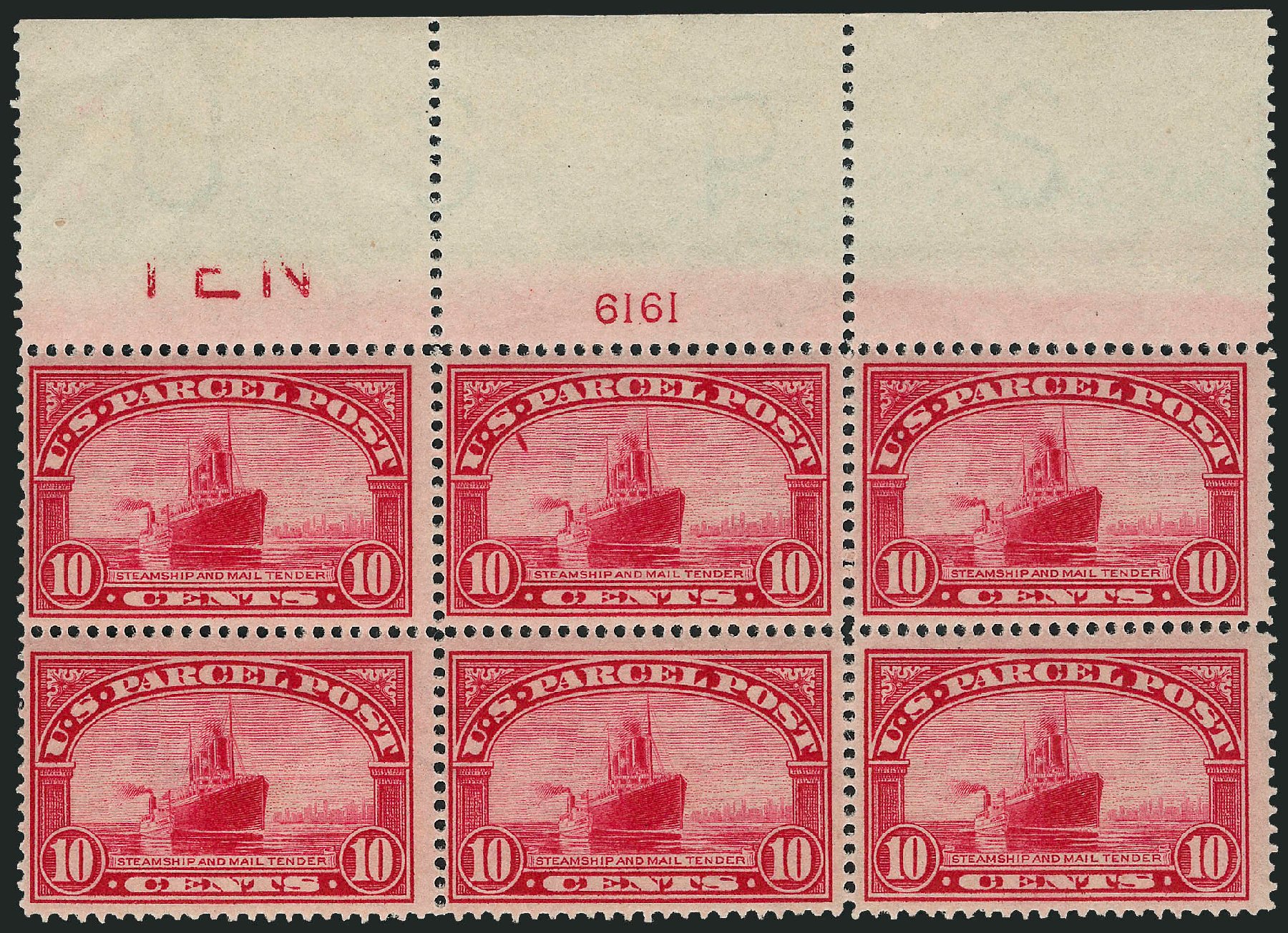 Cost of US Stamp Scott Cat. # Q6 - 1913 10c Parcel Post. Robert Siegel Auction Galleries, Apr 2009, Sale 971, Lot 2115
