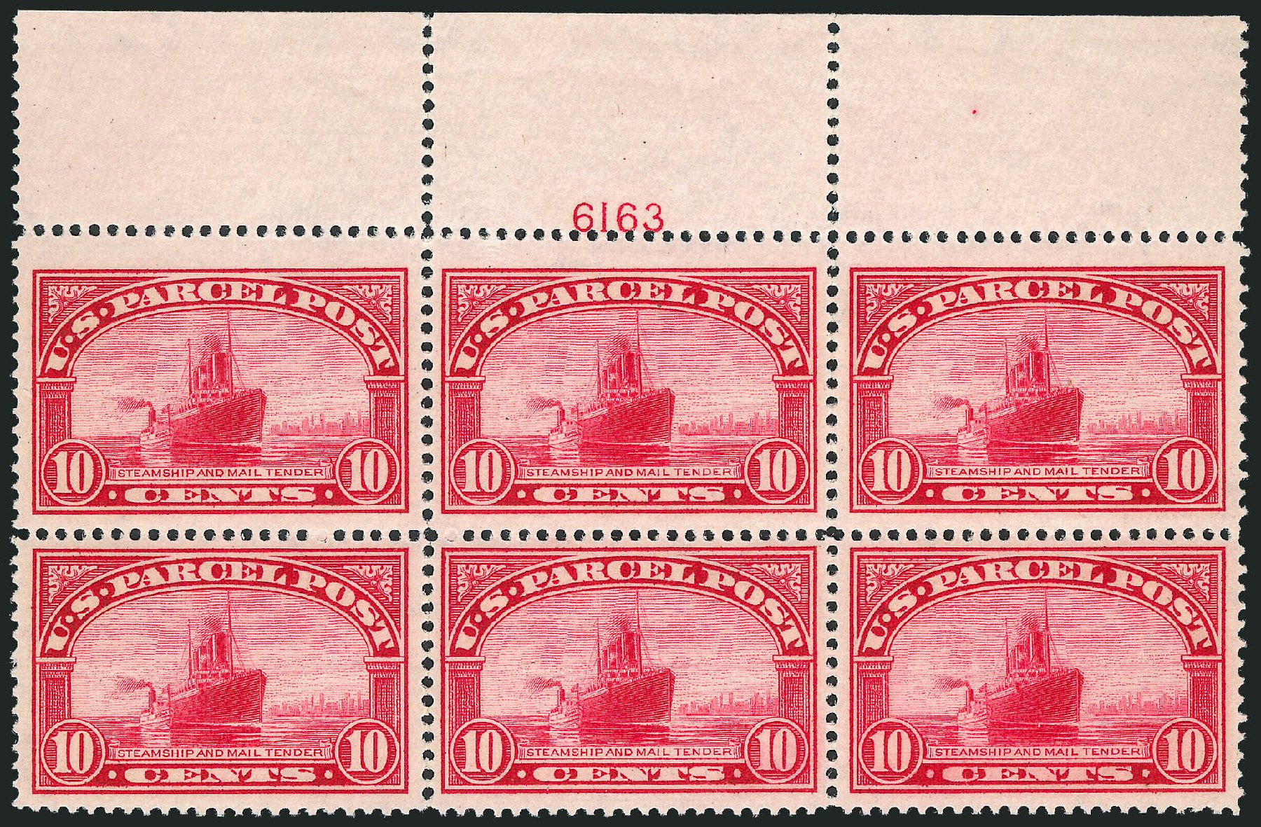US Stamps Values Scott Catalogue #Q6 - 10c 1913 Parcel Post. Robert Siegel Auction Galleries, Jun 2011, Sale 1011, Lot 912