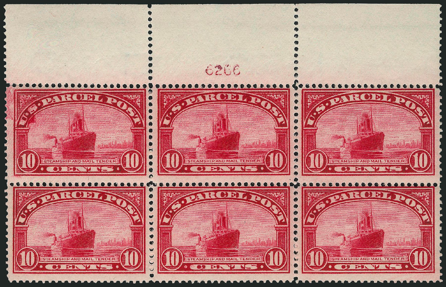 Value of US Stamps Scott Cat. # Q6: 10c 1913 Parcel Post. Robert Siegel Auction Galleries, Apr 2009, Sale 971, Lot 2112