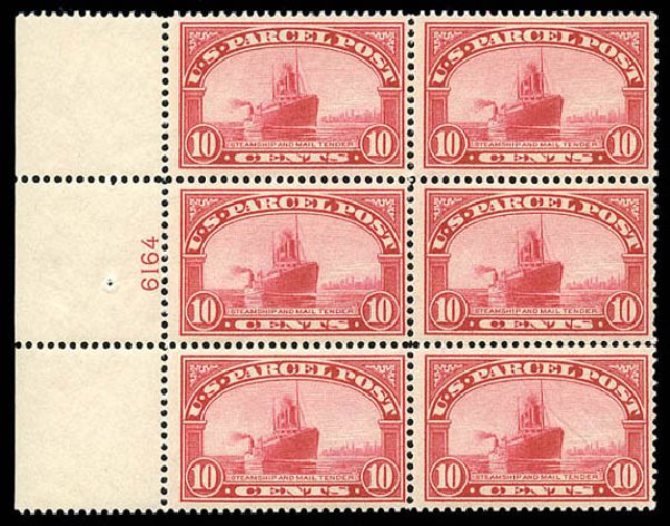 US Stamps Prices Scott # Q6: 10c 1913 Parcel Post. Matthew Bennett International, Sep 2011, Sale 338, Lot 2073